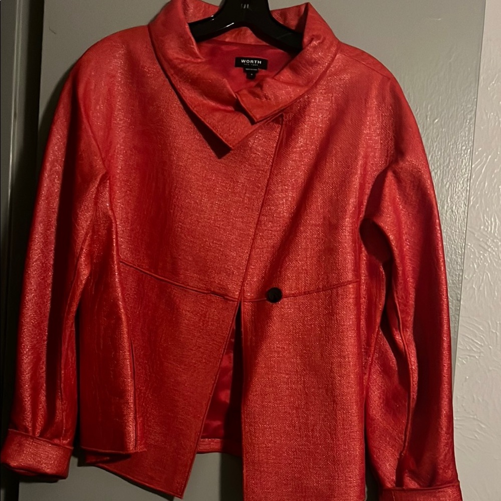 Worth Vibrant Scarlet Blazer